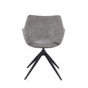 Sedia con braccioli Vivian grey Bizzotto vista