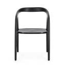Sedia con braccioli Dotty nero Bizzotto vista