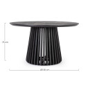 Tavolo Odion Ø 130 black Bizzotto dimensioni