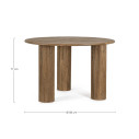 Tavolo Dacca brown Ø 120 Bizzotto dimensioni