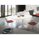 Knoll Saarinen Tavolo Tulip 198x121 Laminato Bianco ambientazione