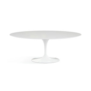 Knoll Saarinen Tavolo Tulip 198x121 Laminato Bianco