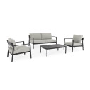 Set4 Salotto Sirius Antracite Bizzotto vista