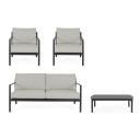 Set4 Salotto Sirius Antracite Bizzotto vista