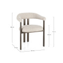 Sedia con braccioli Giuditta Bronzo-Sand dimensioni