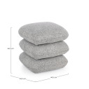 Pouf Antara Grigio Bizzotto dimensioni