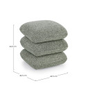 Pouf Antara Verde Bizzotto dimensioni