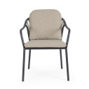Sedia con braccioli Edvige Antracite Bizzotto vista