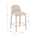 Sgabello Cucina Antara Beige Bizzotto dimensioni