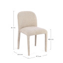 Sedia Antara Beige Bizzotto dimensioni
