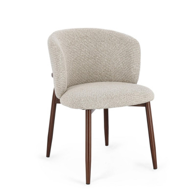Sedia Amalia Noce-Beige