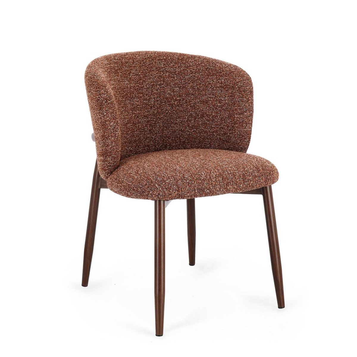Sedia Amalia Noce-Terracotta