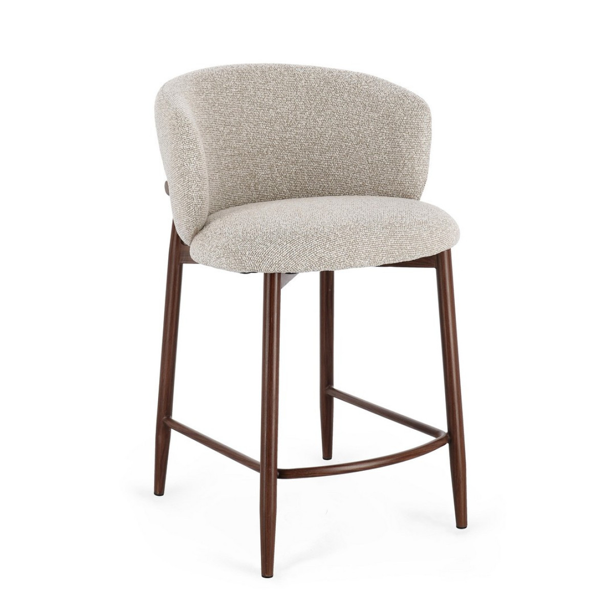 Sgabello Cucina Amalia Noce-Beige