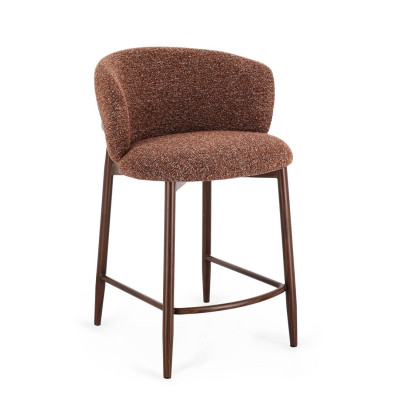 Sgabello Cucina Amalia Noce-Terracotta