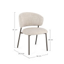 Sedia Prisca Bronzo-Sand Bizzotto dimensioni