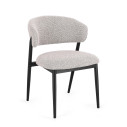 Sedia Cassandra Nero-Grigio Bizzotto vista