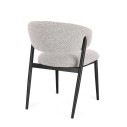 Sedia Cassandra Nero-Grigio Bizzotto vista