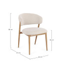Sedia Cassandra Naturale-Lino Bizzotto dimensioni