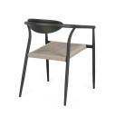 Sedia con braccioli Linares Antracite Bizzotto vista