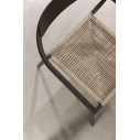 Sedia con braccioli Linares Antracite Bizzotto dettaglio
