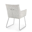 Sedia con braccioli Evelyn Ghiaccio Bizzotto vista