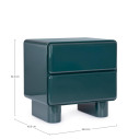 Comodino 2 cassetti Otilia Deep Bizzotto dimensioni
