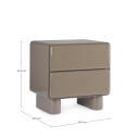 Comodino 2 cassetti Otilia Herb Bizzotto dimensioni