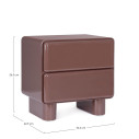 Comodino 2 cassetti Otilia Brick Bizzotto dimensioni