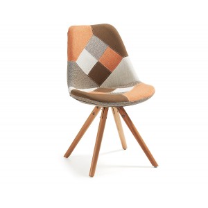 Sedia Lars patchwork arancio