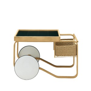 Carrello Alvar Aalto con cestino