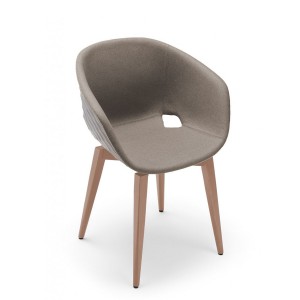 Poltroncina Uni-ka in faggio naturale imbottita