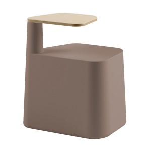 Sgabello Sat con top in legno