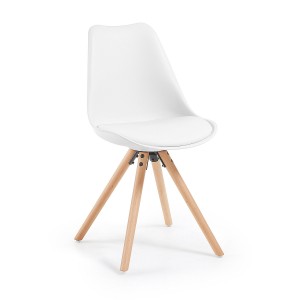 Sedia Lars su gambe in legno