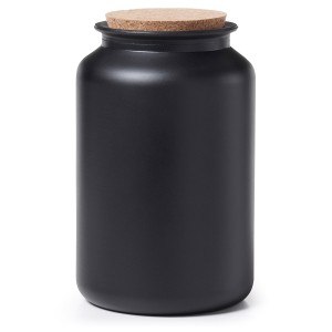 Barattolo Silom H 25 cm in vetro nero