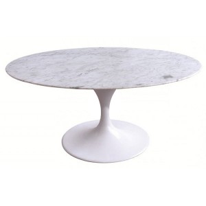 Tavolino Tulip E. Saarinen 105x70 H 40 bianco