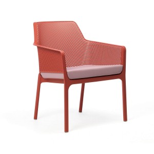 Poltrona Net Relax corallo con cuscino