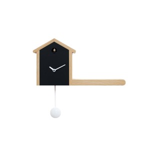 Orologio My House legno chiaro e nero