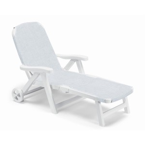 Lettino Smeraldo Tex bianco