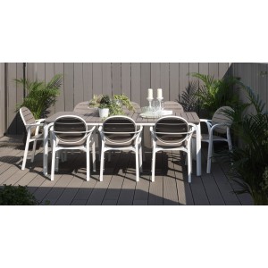 Set tavolo Alloro 210 con 8 sedie Palma