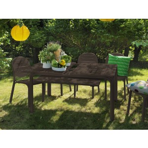 Set tavolo Alloro 210 con 8 sedie Erica