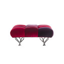 Driade 33 Cuscini Pouf rosso, bordeaux, viola e acciaio vista
