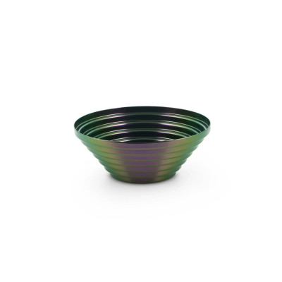 Alessi 7320/20GRP Maya Cestino rotondo in acciaio colorato Greenpurple