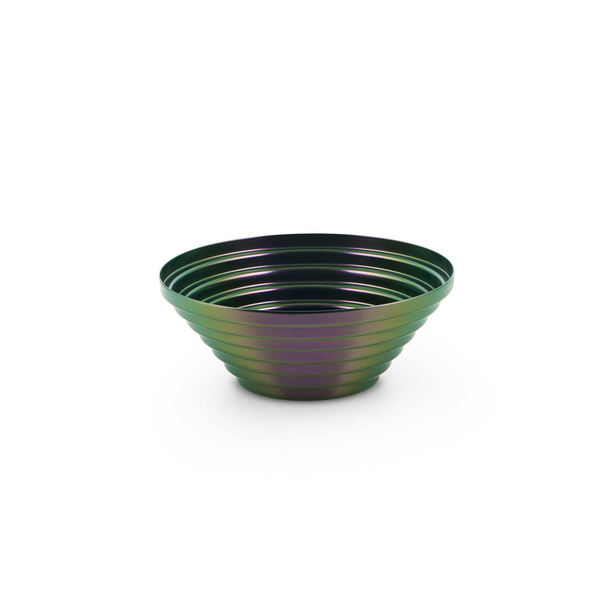 Alessi 7320/25GRP Maya Cestino rotondo in acciaio colorato Greenpurple
