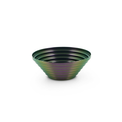 Alessi 7320/25GRP Maya Cestino rotondo in acciaio colorato Greenpurple