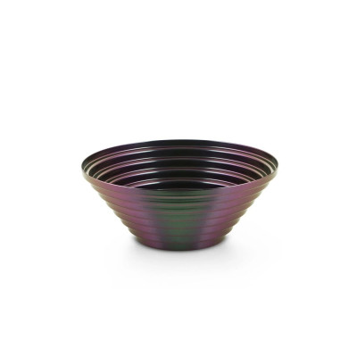 Alessi 7320/25PGR Maya Cestino rotondo in acciaio colorato Purplegreen