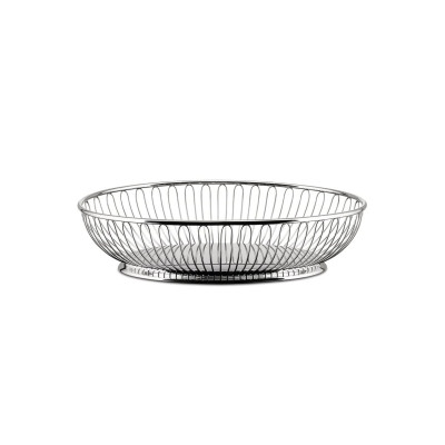 Alessi 829 Cestino ovale a filo in acciaio Inox