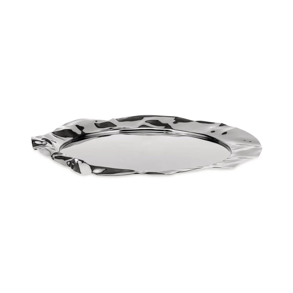 Alessi 90039 Foix Vassoio rotondo in acciaio Inox