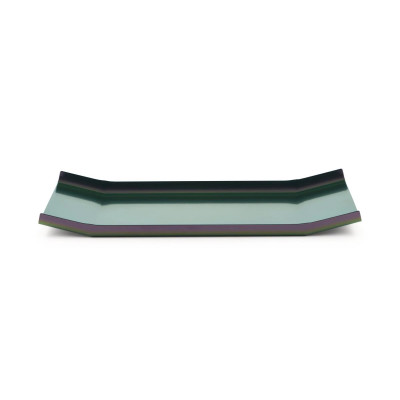 Alessi 90068 GRP Arran Vassoio rettangolare in acciaio colorato Greenpurple