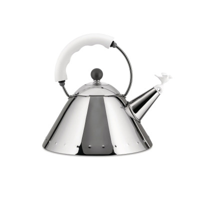 Alessi 9093 W Bollitore in acciaio Inox-Bianco