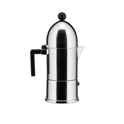 Alessi A9095/6 B La Cupola Caffettiera espresso 6 tazze Nero